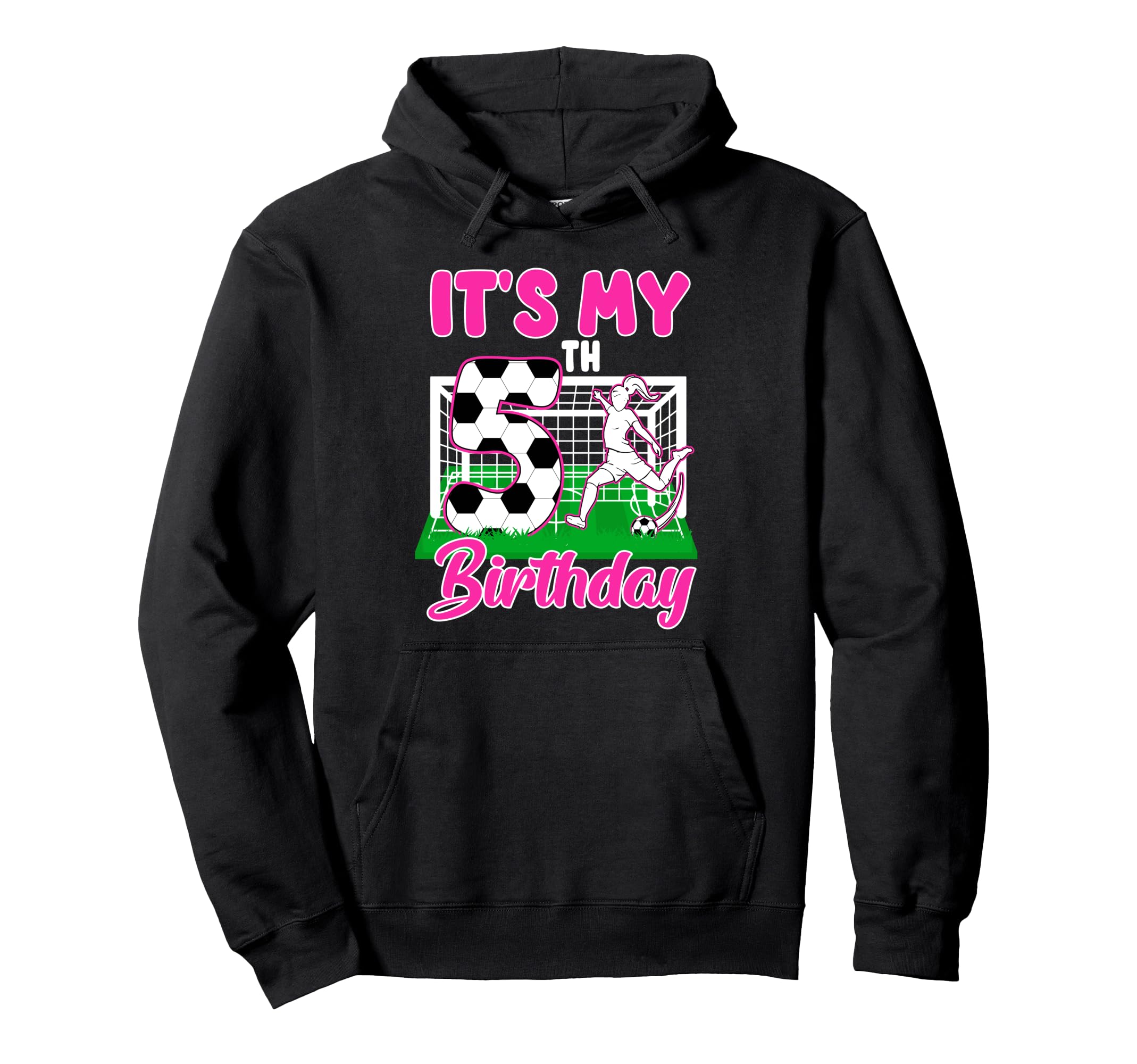 Its My 5Th Birthday Soccer Themed Hoodie - Minimalist Print for Adults