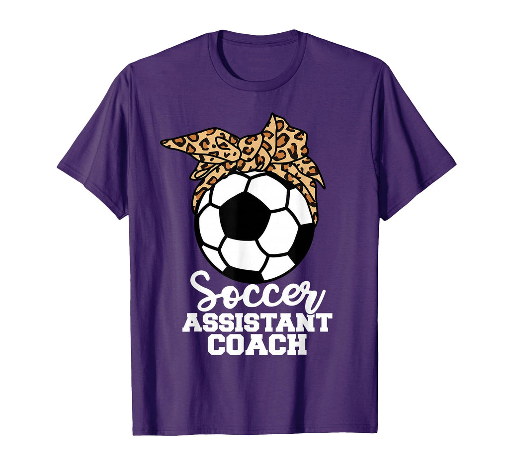 Soccer Assistant Coach Funny Leopard T-Shirt - Trendy Graphic Men Women