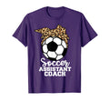 Soccer Assistant Coach Funny Leopard T-Shirt - Trendy Graphic Men Women