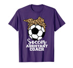 Soccer Assistant Coach Funny Leopard T-Shirt - Trendy Graphic Men Women