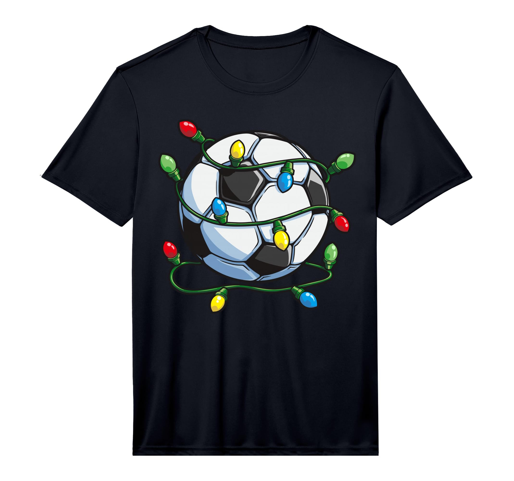 Soccer Ball Lights Funny Sport T-Shirt - Graphic Print for Adults