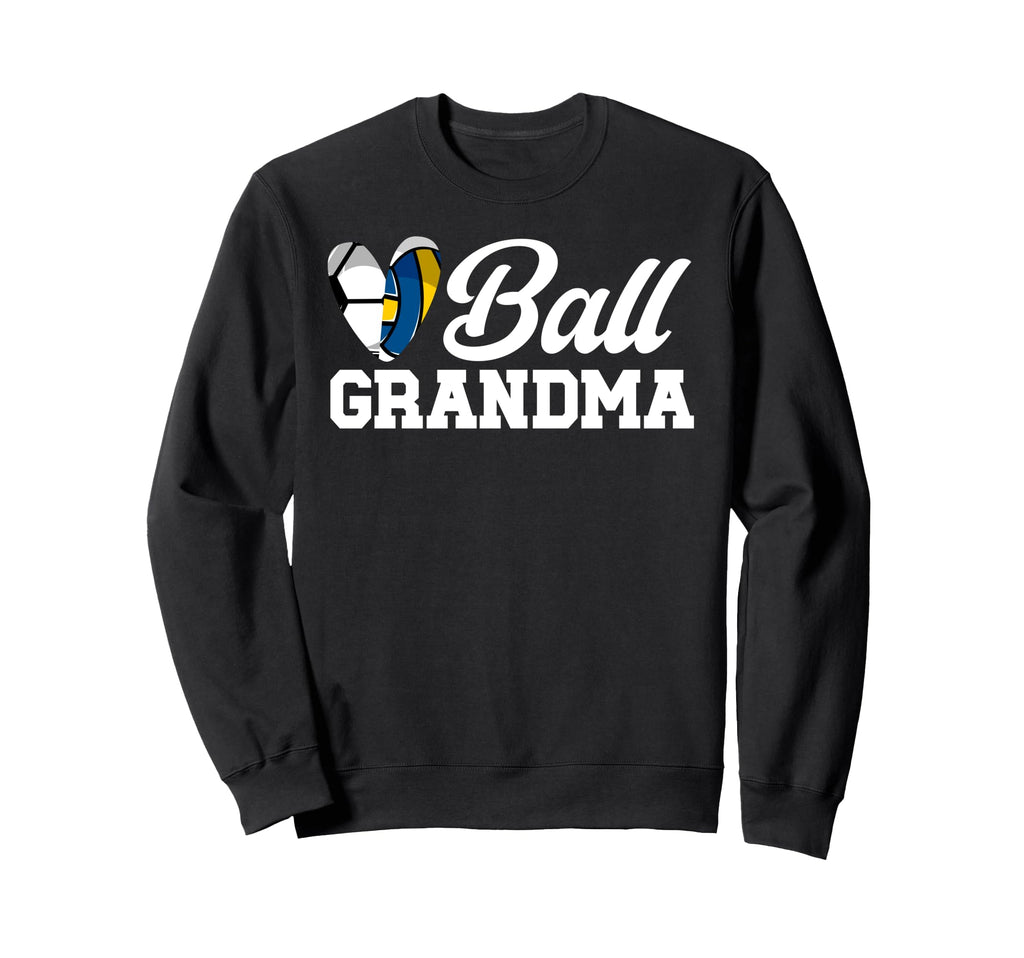 Ball Grandma Heart Volleyball Soccer Sweatshirt - Minimalist Print Unisex