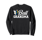 Ball Grandma Heart Volleyball Soccer Sweatshirt - Minimalist Print Unisex