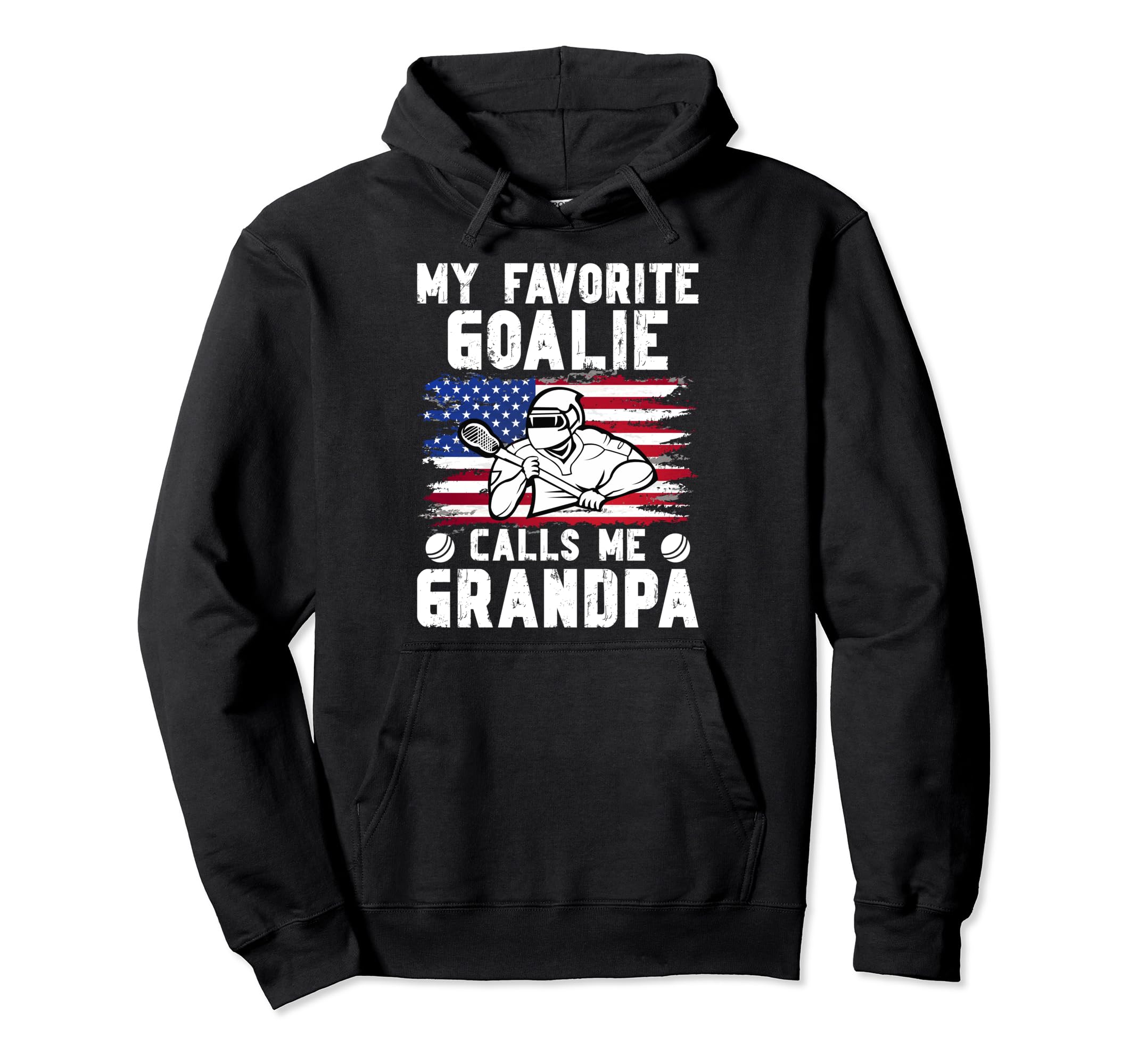 Favorite Lacrosse Goalie Grandpa Hoodie - Aesthetic Graphic for Adults