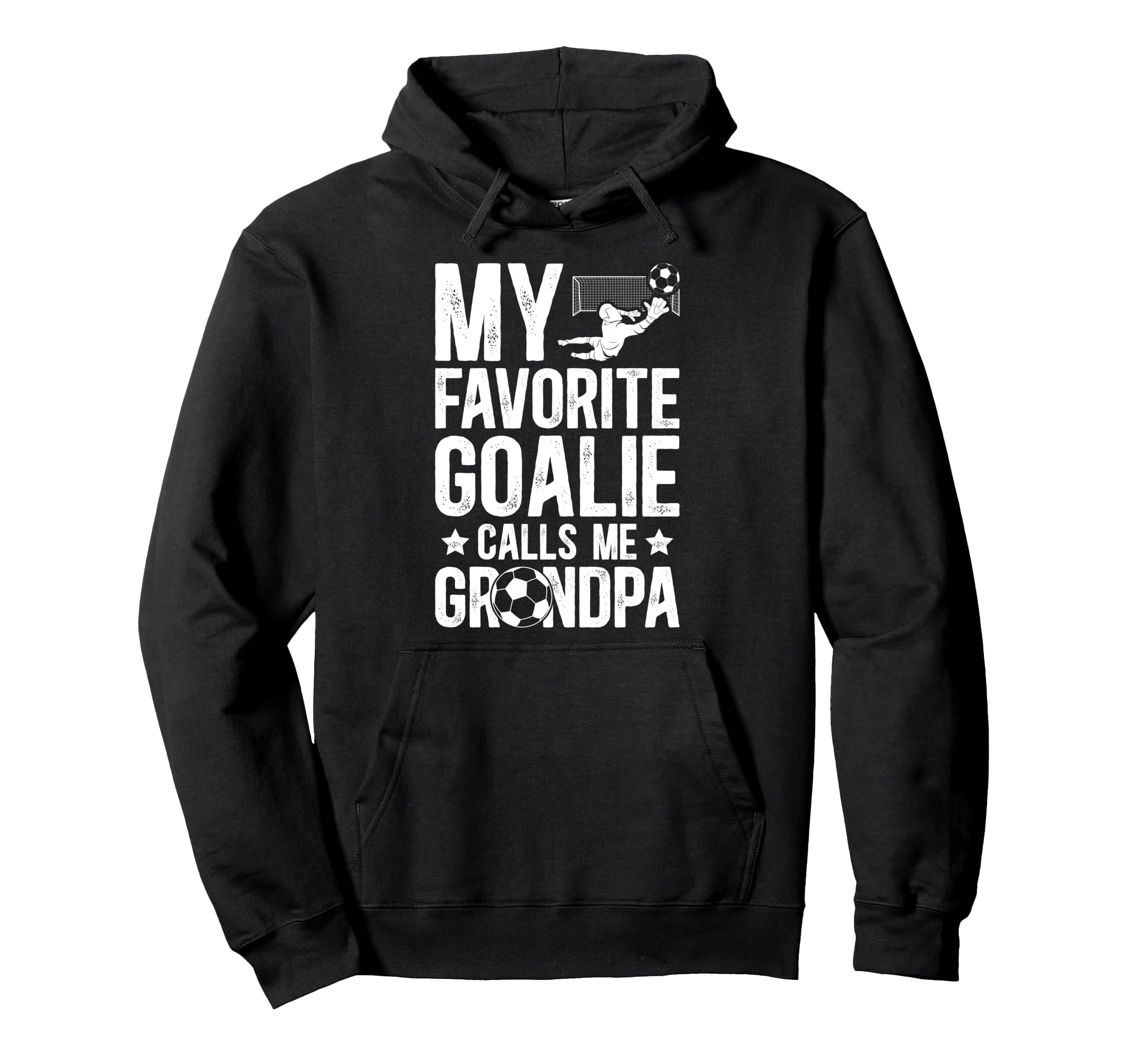 Proud Soccer Goalie Grandpa Soccer Hoodie - Unique Graphic for Adults