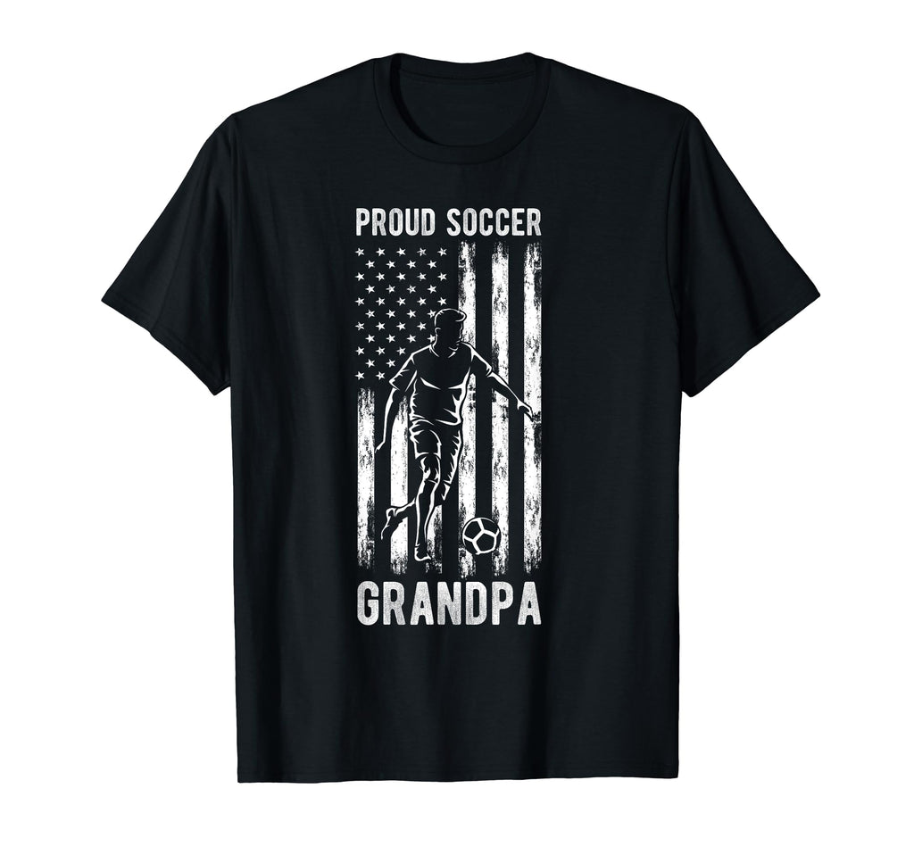 Proud Soccer Grandpa Usa Flag Family T-Shirt - Minimalist Print Unisex