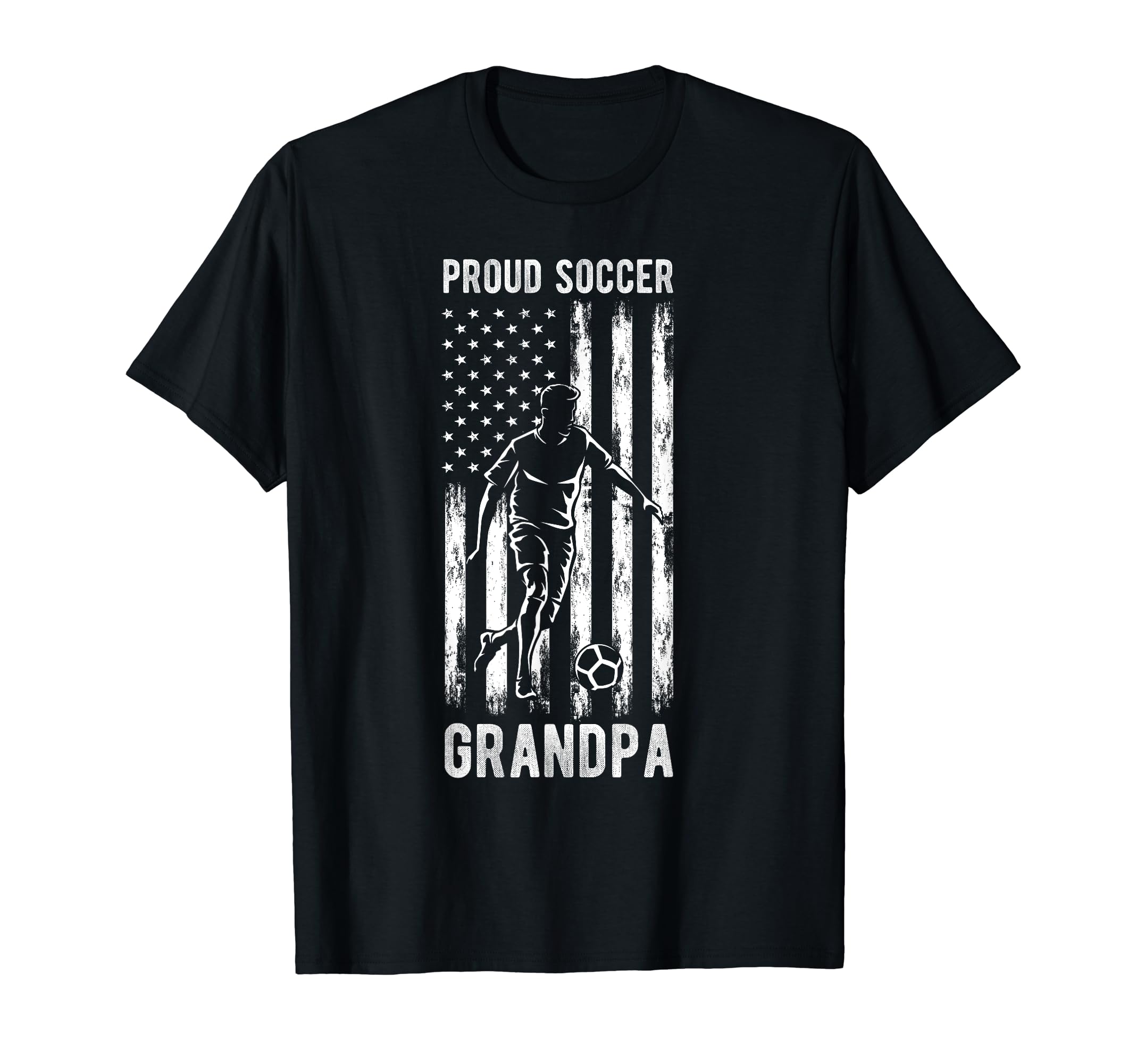 Proud Soccer Grandpa Usa Flag Family T-Shirt - Minimalist Print Unisex