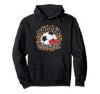 Soccer Season Leopard Heart Sport Hoodie - Fun Novelty Design Men Women