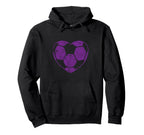 Purple Soccer Ball Mom Fan Simple Hoodie - Streetwear Style Men Women