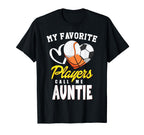 My Favorite Players Baseball Soccer T-Shirt - Novelty Apparel for Adults
