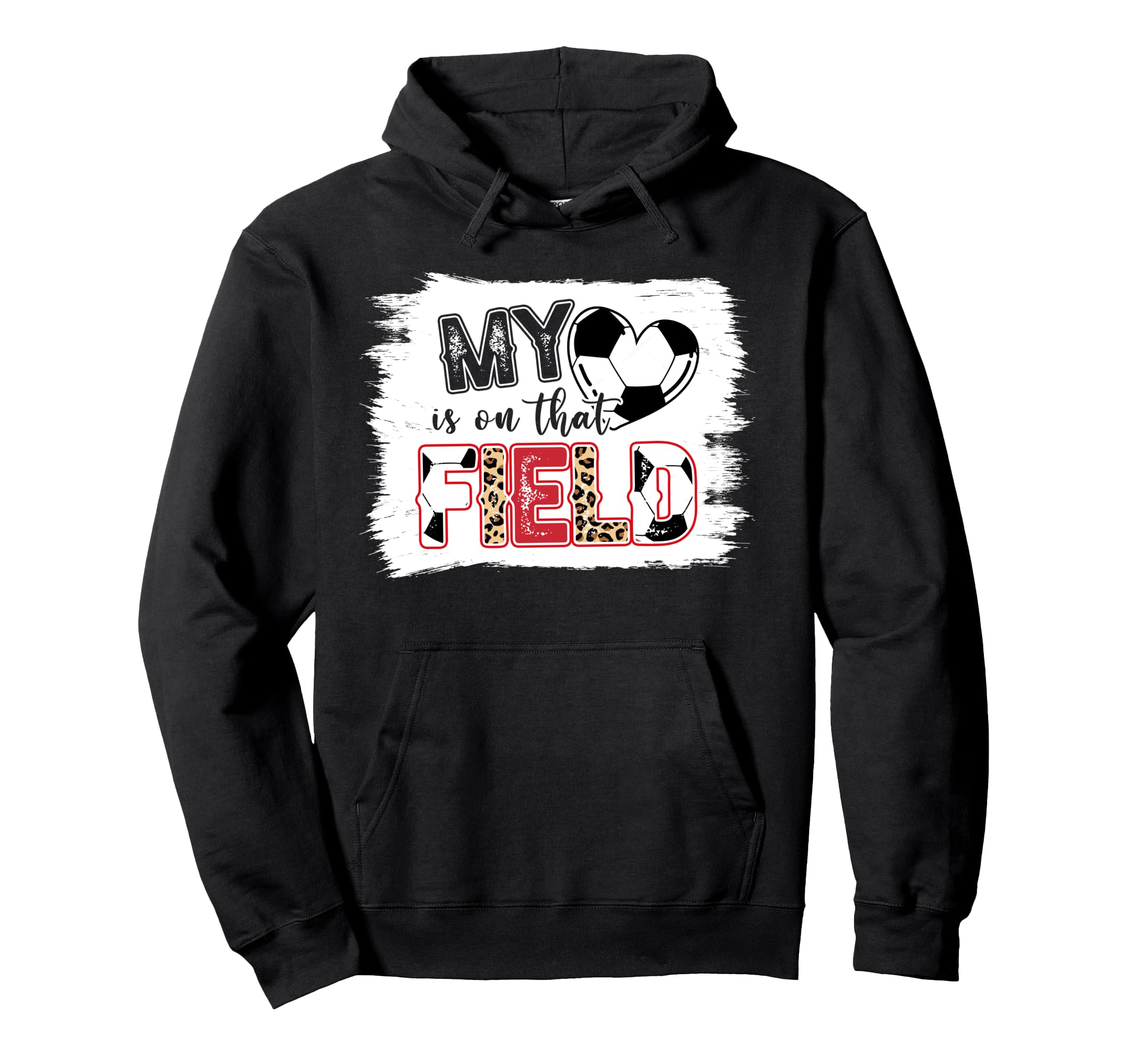 Leopard My Heart Is That Field Hoodie - Casual Everyday Wear for Adults