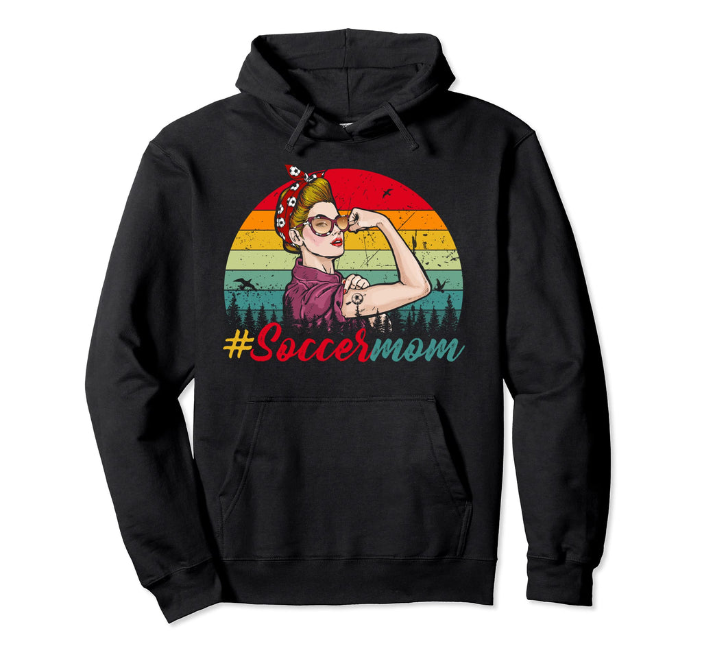 Soccer Mom Funny Soccer Ball Womens Hoodie - Streetwear Style for Adults