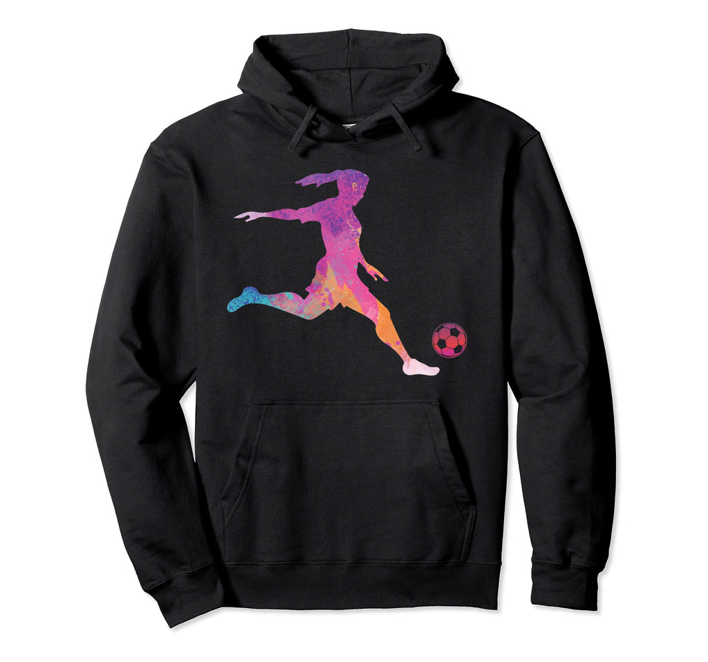 Footballer Womens Football Gift Soccer Hoodie - Minimalist Print Men Women