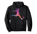 Footballer Womens Football Gift Soccer Hoodie - Minimalist Print Men Women