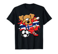 Dabbing Dog Norway Soccer Fans Jersey T-Shirt - Graphic Print Unisex