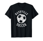 Nashville Soccer Distressed 90S T-Shirt - Minimalist Print Unisex