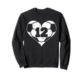Soccer Number 12 Jersey Funny Soccer Sweatshirt - Trendy Graphic Unisex