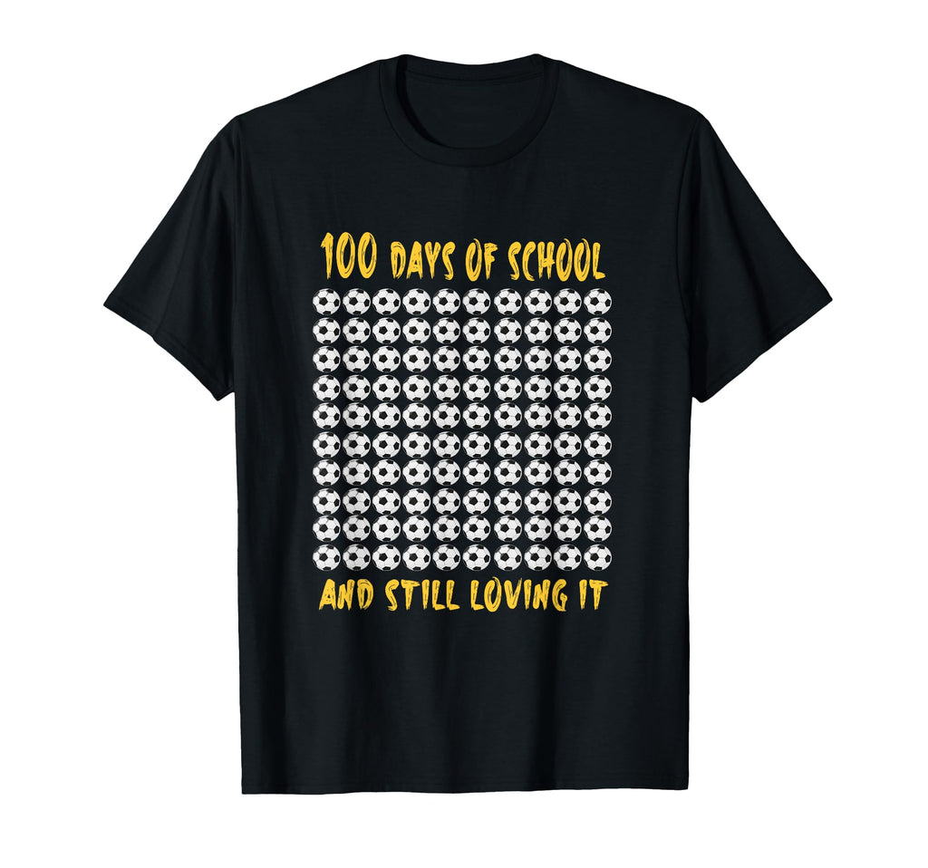 100Th Day School Outfit Who Love Soccer T-Shirt - Minimalist Print Unisex