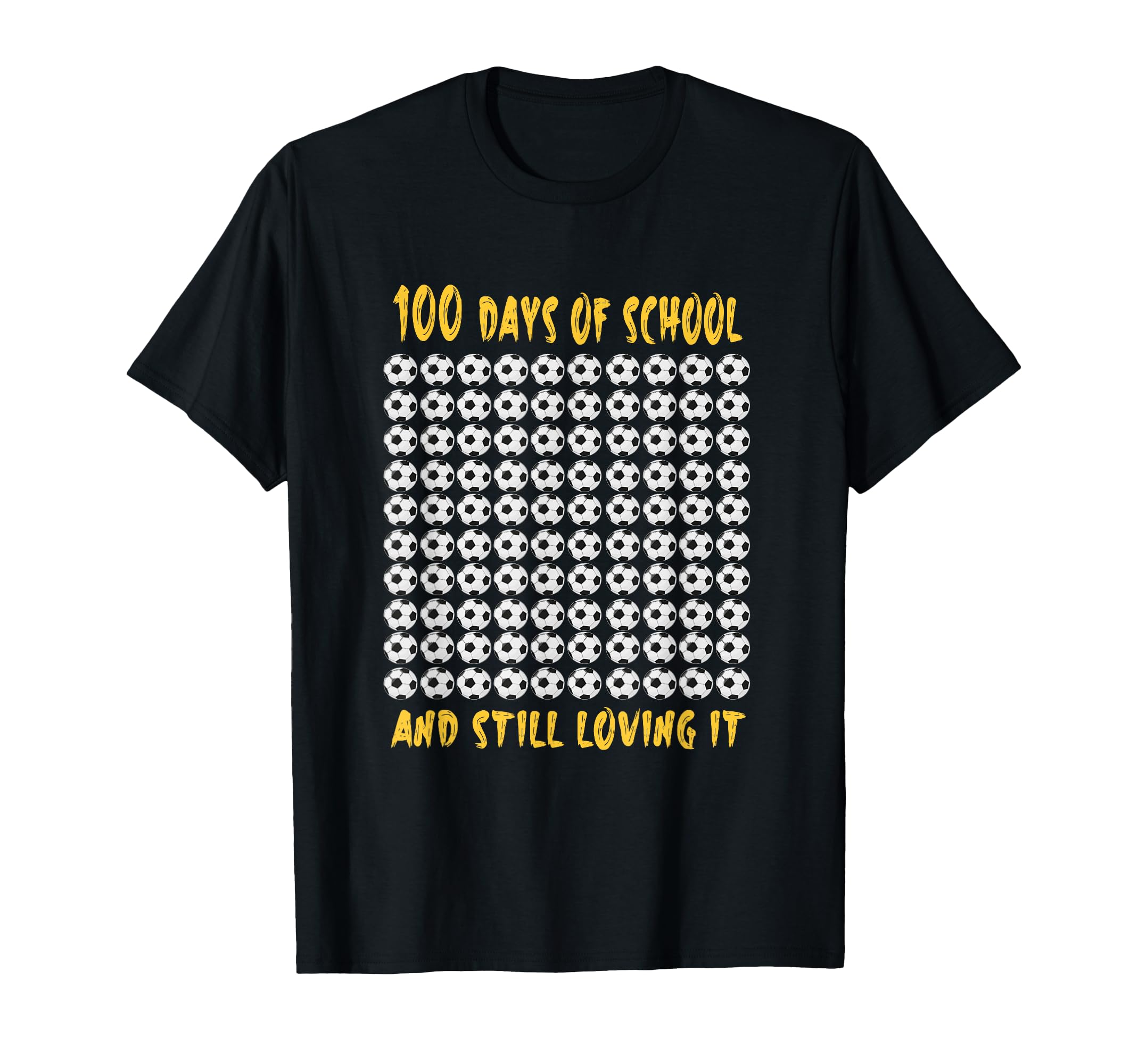 100Th Day School Outfit Who Love Soccer T-Shirt - Minimalist Print Unisex