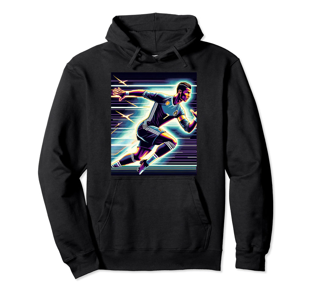 Football Star Gaming Arcade Soccer Hoodie - Minimalist Print Men Women