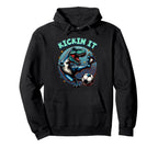 Kickin It T Rex Dinosaur Soccer Player Hoodie - Unique Graphic for Adults