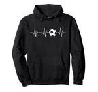 Soccer Heartbeat Funny Soccer Lover Hoodie - Streetwear Style for Adults