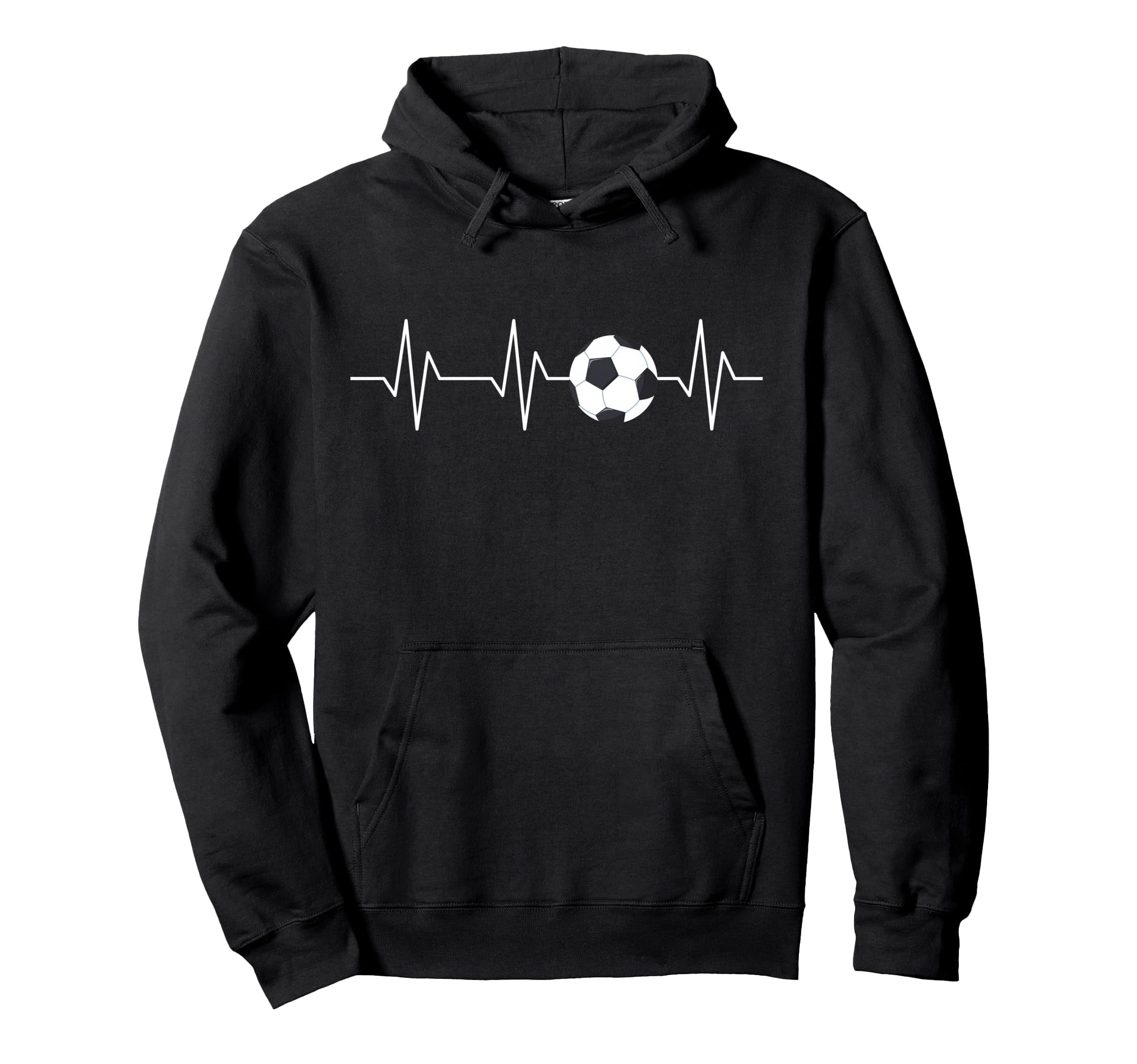 Soccer Heartbeat Funny Soccer Lover Hoodie - Streetwear Style for Adults