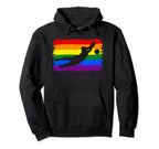 Lgbt Rainbow Flag Soccer Football Hoodie - Custom Art Print Unisex