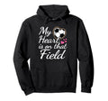 My Heart Is That Field Soccer Mom Grandma Hoodie - Trendy Graphic Unisex