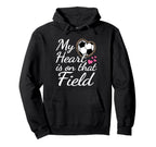 My Heart Is That Field Soccer Mom Grandma Hoodie - Trendy Graphic Unisex