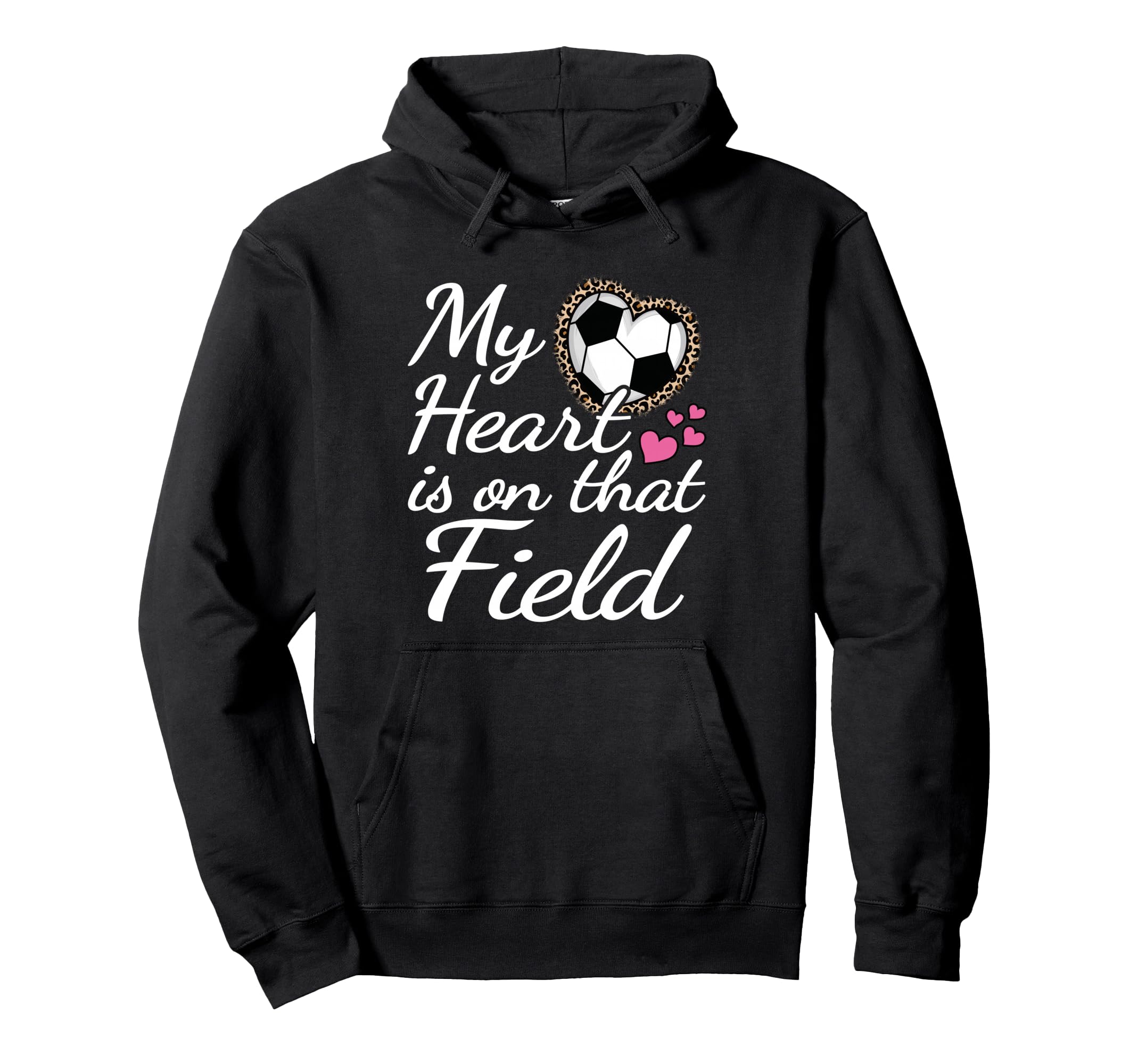 My Heart Is That Field Soccer Mom Grandma Hoodie - Trendy Graphic Unisex