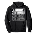 Eat Sleep Soccer Repeat Funny Footballer Hoodie - Unique Graphic Unisex