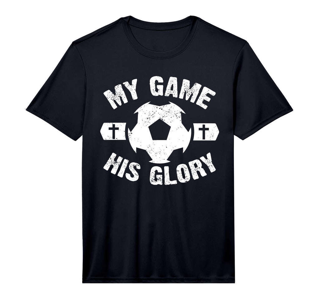 My Game His Glory Christian Soccer T-Shirt - Custom Art Print for Adults