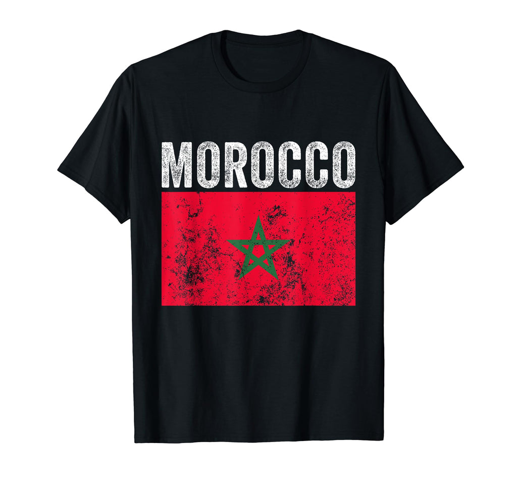 Moorish American Morocco Flag Moroccan T-Shirt - Graphic Print Men Women