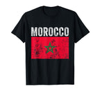 Moorish American Morocco Flag Moroccan T-Shirt - Graphic Print Men Women