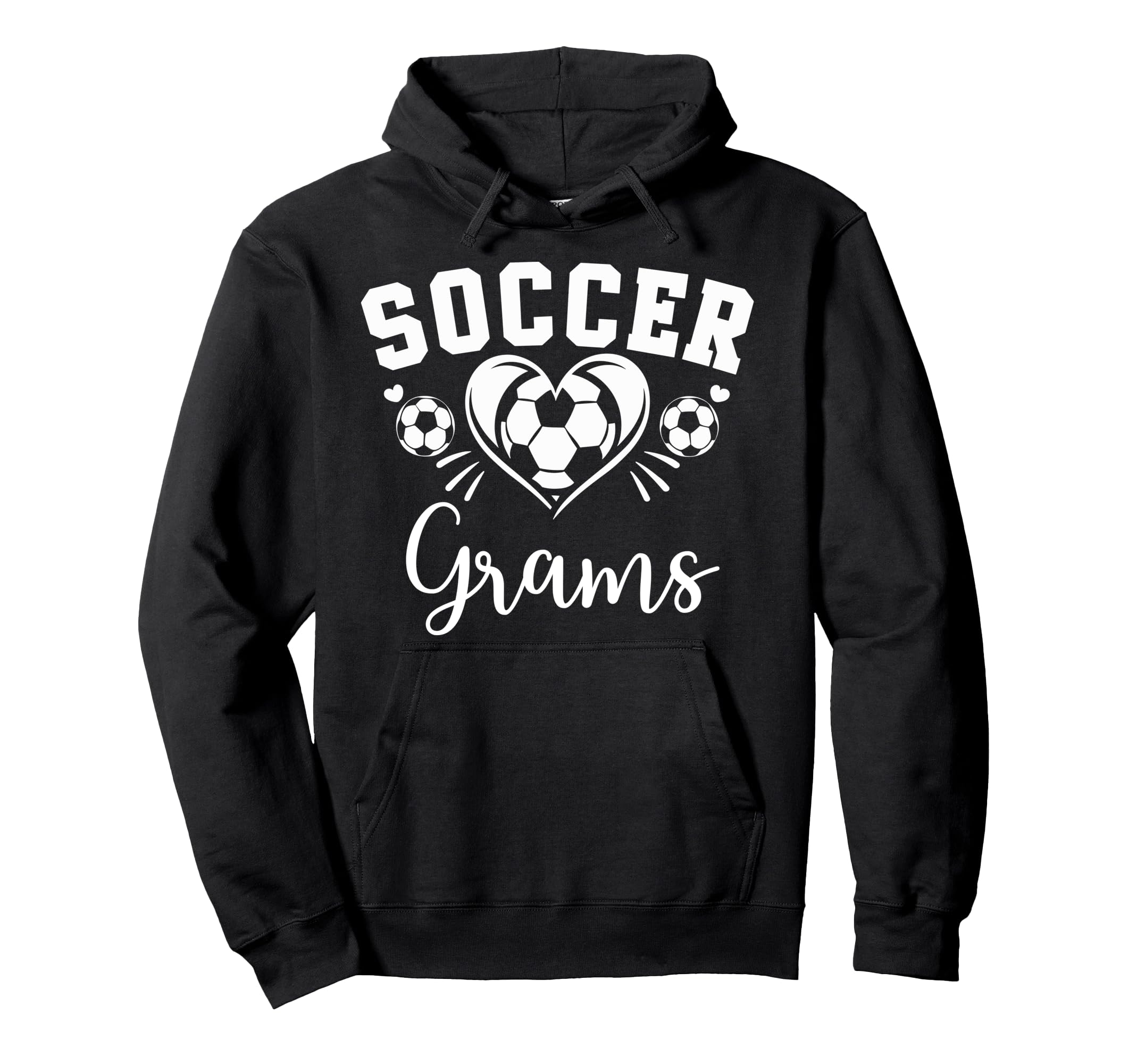 Soccer Grams Soccer Heart Hoodie - Casual Everyday Wear for Adults