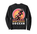 Just Who Loves Soccer Soccer Outfit Sweatshirt - Unique Graphic Unisex