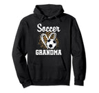 Soccer Grandma Leopard Heart Matching Hoodie - Novelty Apparel Unisex