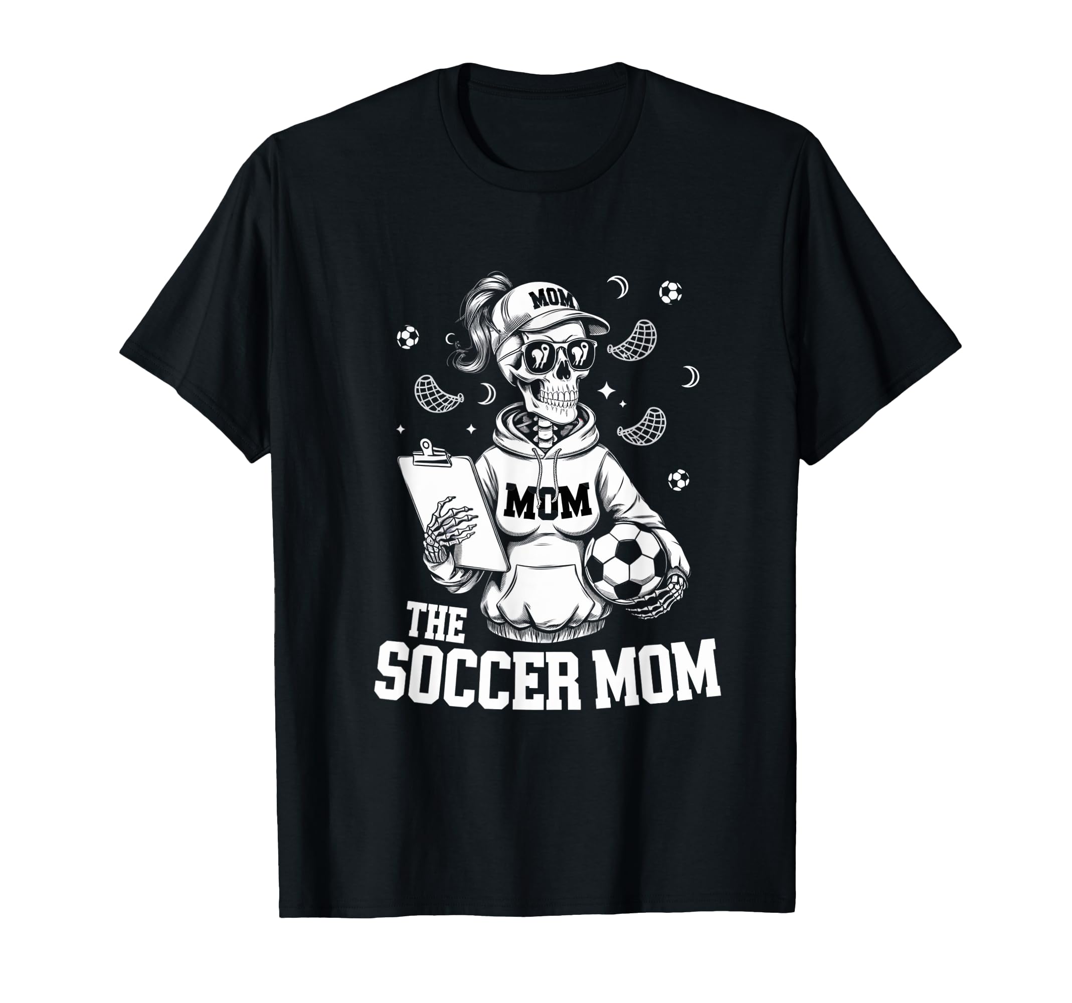 Soccer Mom Skeletton Halloween T-Shirt - Casual Everyday Wear Men Women