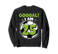 25 Year Old Birthday Soccer Themed Sweatshirt - Novelty Apparel Men Women