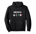 Mexico Flag Heartbeat Soccer Hoodie - Casual Everyday Wear Men Women