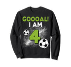4Th Birthday Soccer Theme 4Year Old B Sweatshirt - Graphic Print Unisex