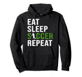 Eat Sleep Soccer Repeat Soccer Hoodie - Casual Everyday Wear for Adults