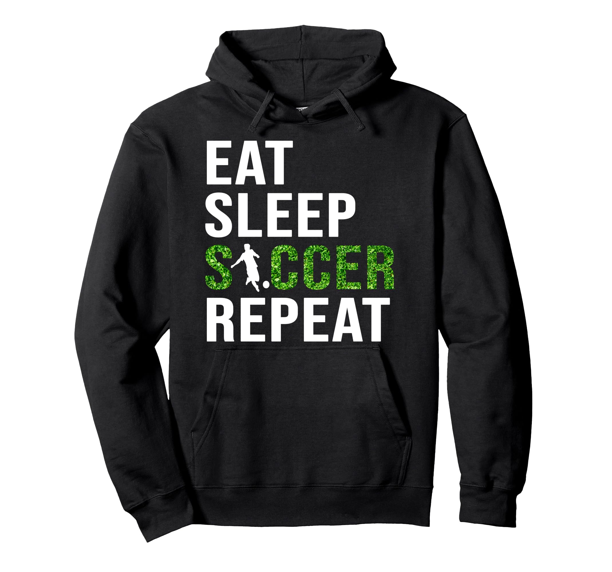 Eat Sleep Soccer Repeat Soccer Hoodie - Casual Everyday Wear for Adults