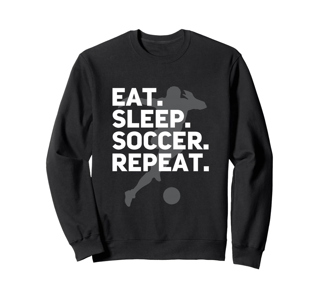 Eat Sleep Soccer Repeat Usa Sweatshirt - Fun Novelty Design for Adults