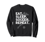 Eat Sleep Soccer Repeat Usa Sweatshirt - Fun Novelty Design for Adults