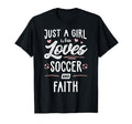 Just Who Loves Soccer And Faith Gift T-Shirt - Graphic Print Unisex