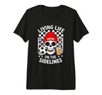 Living Life Sidelines Mama Tri Blend T-Shirt - Unique Graphic for Adults