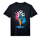 Ice Cream Soccer Ball Drip Game Soccer T-Shirt - Unique Graphic for Adults