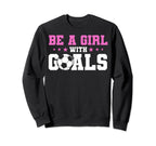 Soccer Fans Soccer Moms Be Goals Sweatshirt - Graphic Print for Adults